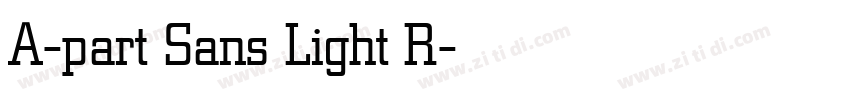 A-part Sans Light R字体转换